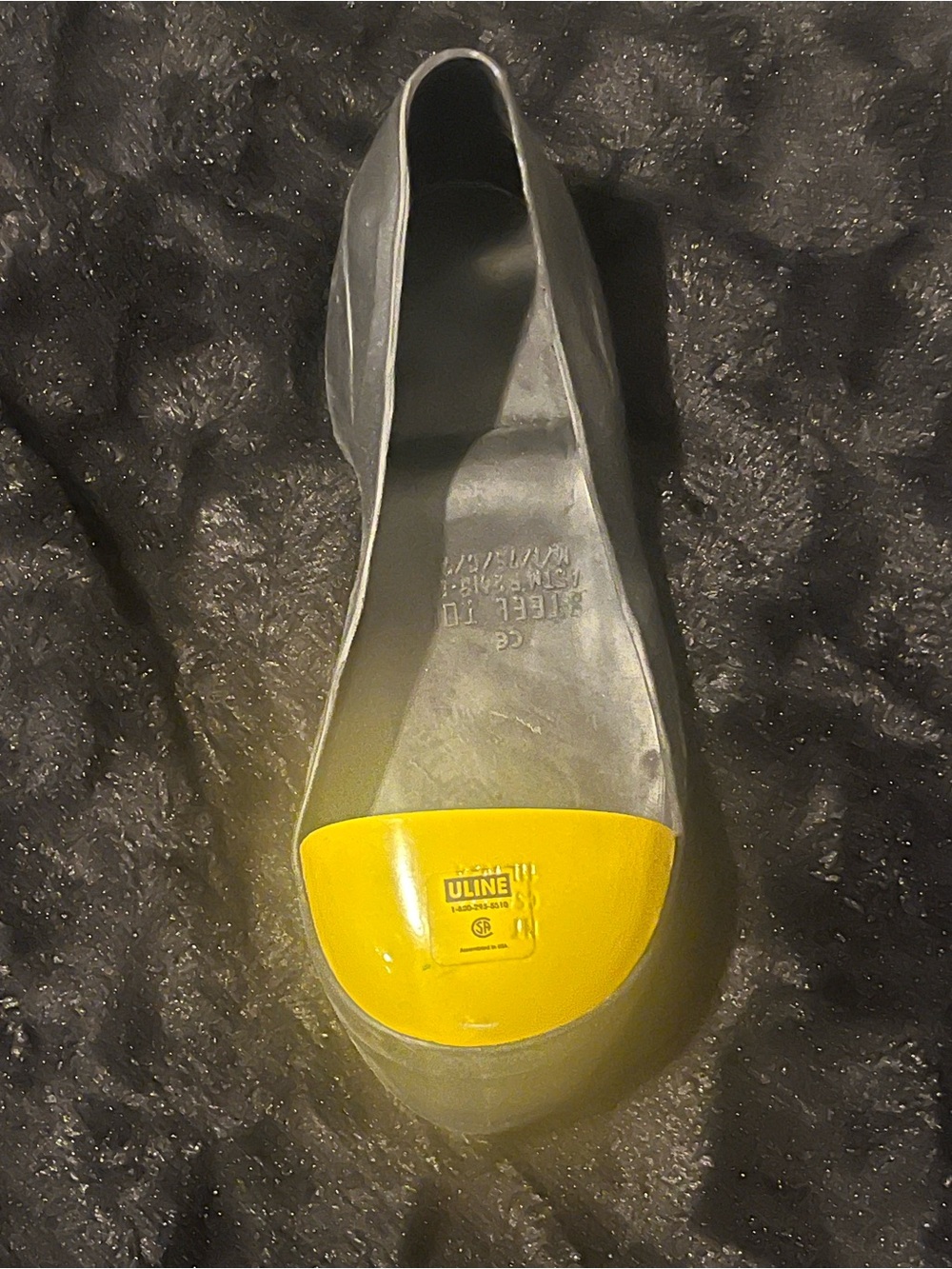 Uline Steel toe cap women's safety shoe covers size medium left side only